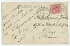 DEUTSCHE SEEPOST HAMBURG S&Uuml;DAMERIKA 1911 AK Lissabon