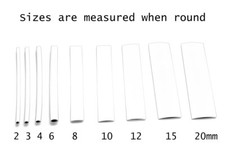 HEAT SHRINK TUBING 2mm - 20mm CABLE HEATSHRINK SLEEVING CAR 2:1 RATIO All Colors