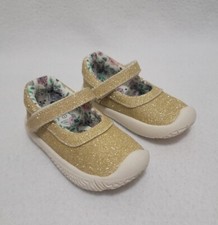 Morgan & Milo Infant Sparkle Mary Janes Gold Shoes Sneakers Size US 5 EU 20
