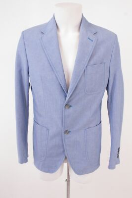 BOGNER Herren Sakko Jacket Gr. 46 Neu Baumwolle Blau