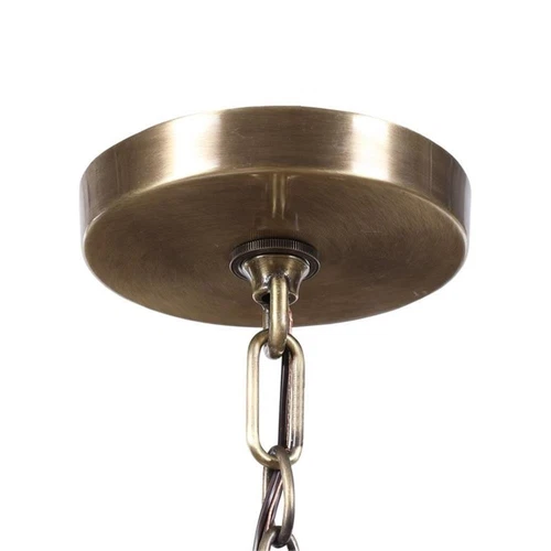 Uttermost Rosston 1-Light Steel and Glass Mini Pendant in Antique Brass/Brown - Picture 5 of 7
