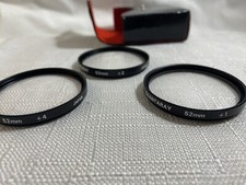 Quantaray 52mm 1 2  4 Lens Filters Made in Japan With Leather Case