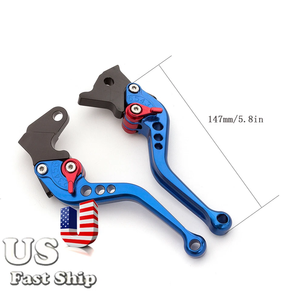 Stock en EE. UU. para Suzuki GSF400 BANDIT DL650/V-STROM palanca de embrague de freno corto + empuñaduras Foto 4 de 4