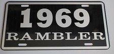 Metal License Plate 1969 69 Rambler Nash Amc American Motors 660 440 Hurst Sc