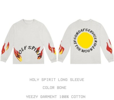 cpfm × kanye trust god long sleeve ロンT CPFM Kanye West HOLY SPIRIT Crewneck Long Sleeve Shirt Color Bone