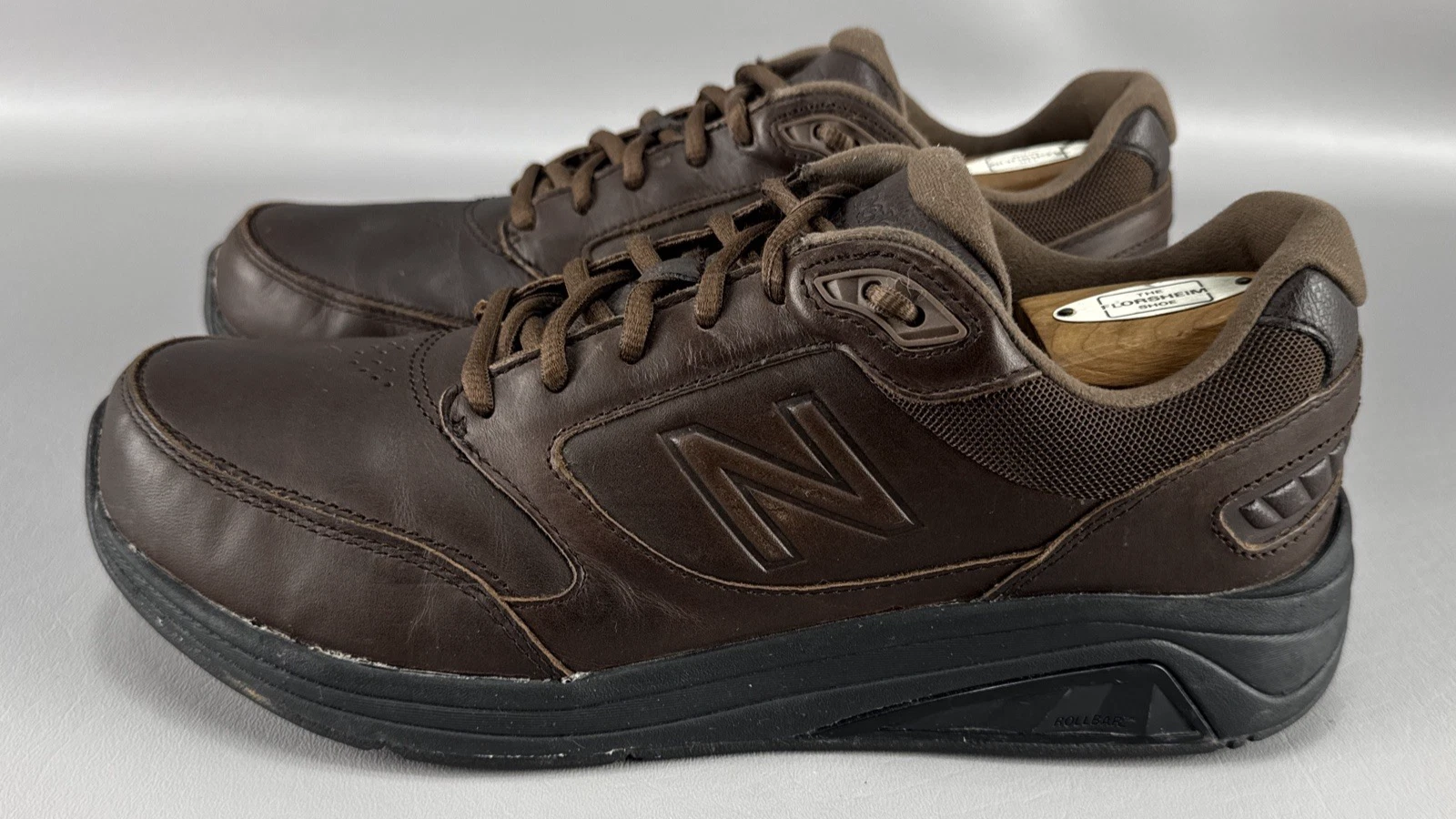 Scarpe New Balance 928V2 uomo taglia 8 D pelle marrone camminata attiva comode rollbar