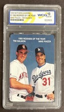 Mike Piazza, Tim Salmon Mothers Cookies Graded 10 Gem Mt WCG 62229035
