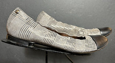 AGL Attilio Giusti Leombruni Monika Cap Toe Ballet Flat Houndstooth Sz. 39/8