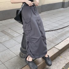 Ladies Girl Harajuku High Waist Pocket Skirt Tooling Goth Punk Dress Hot Sale -