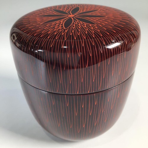 Natsume Tea Caddy Kan Suiun's Work Kimma-nuri w/Box Tea Ceremony Utensils Japan - Picture 4 of 14