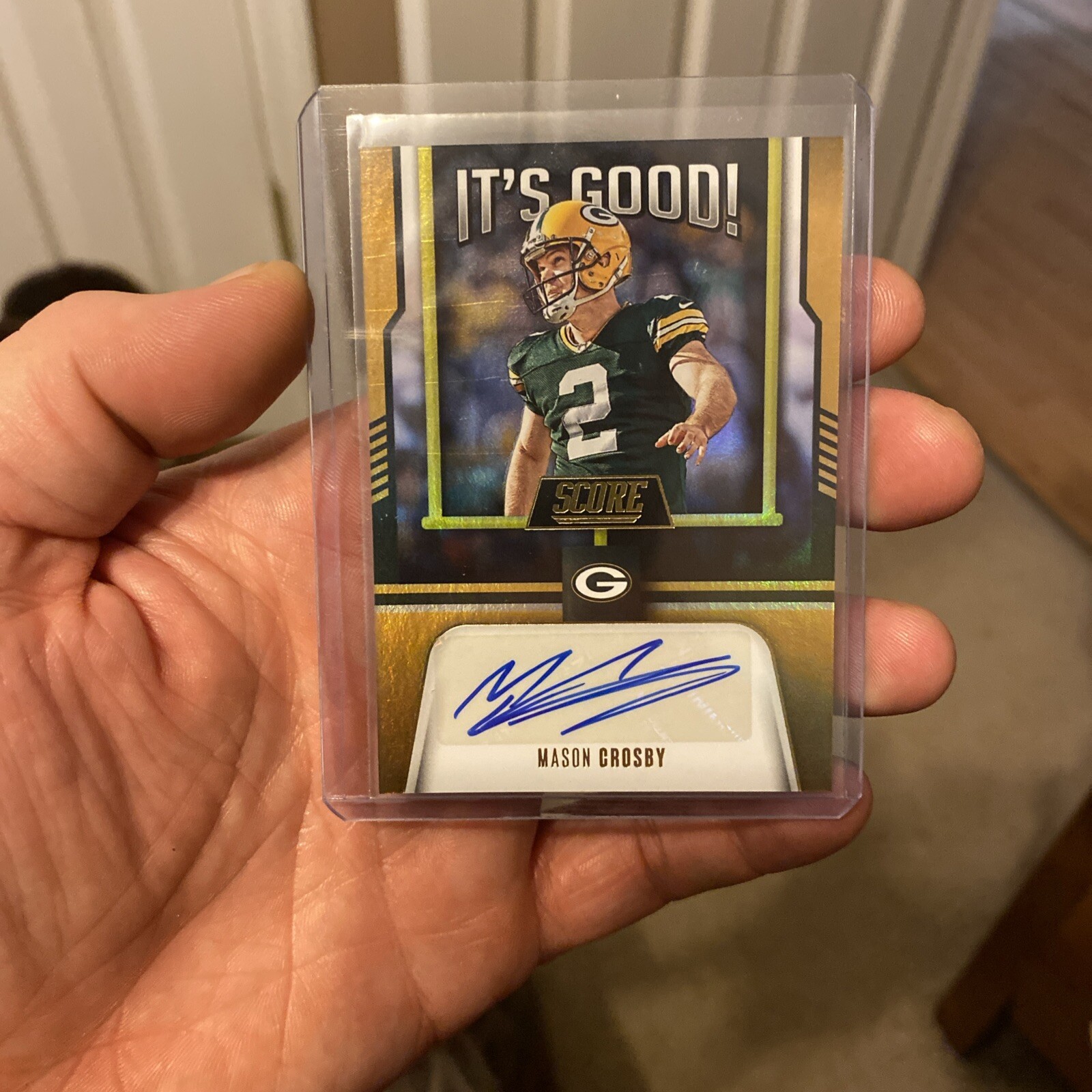 2023 Panini Score It's Good Auto MASON CROSBY Green Bay Packers