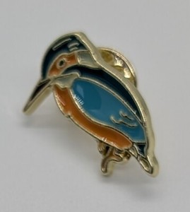Spilla Kingfisher In Peltro | Uccello In Volo | Spilla Da Bavero, Regalo Uomo Donna