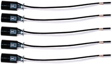 5 Pack of Candelabra Base E12 Lamp Holder Light Sockets, Keyless, 6" Wire Leads