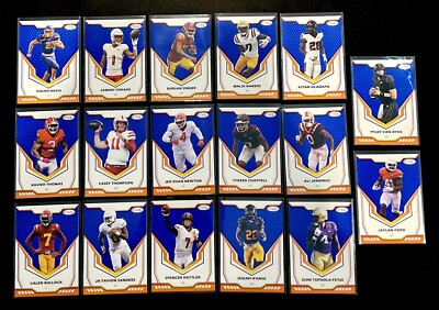 2024 Sage Blue Inserts Football 17 Card Lot