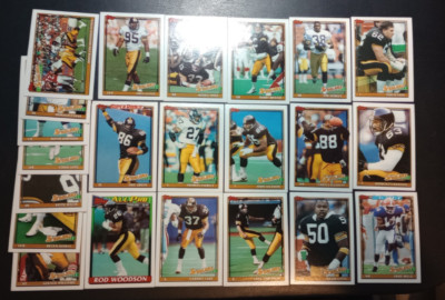 PITTSBURGH STEELERS 22/23 Near Team Set 1991 TOPPS Rod Woodson CARNELL LAKE