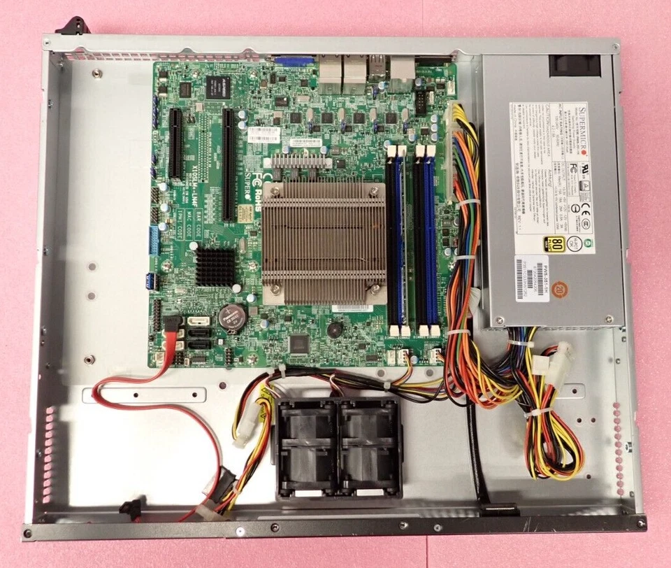 Supermicro SuperChassis CSE-512 G1820 4GB RAM X10SLM+-LN4F Mini 1U Rack Server - Image 3 of 4