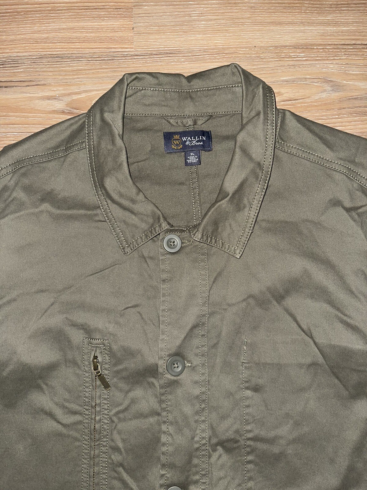 WALLIN & BROS Men's Military Field Shirt Jacket Size … Gem