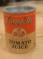 Very Rare 1950's Campbell's Tomato Juice 1.5 Inch Doll Toy Can Taiwan