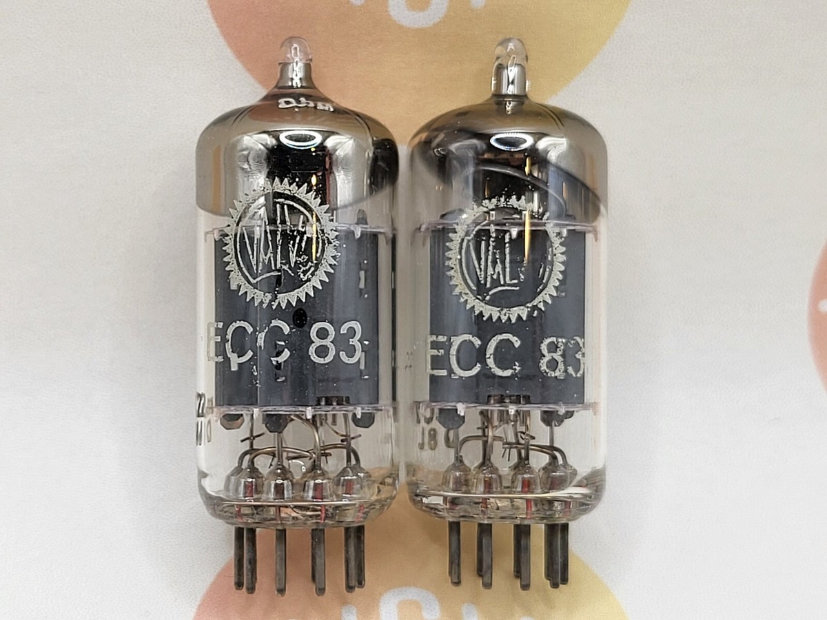 Valvo ECC83 12AX7 Long Plates 30° O-Getter Matched Pair - Hamburg