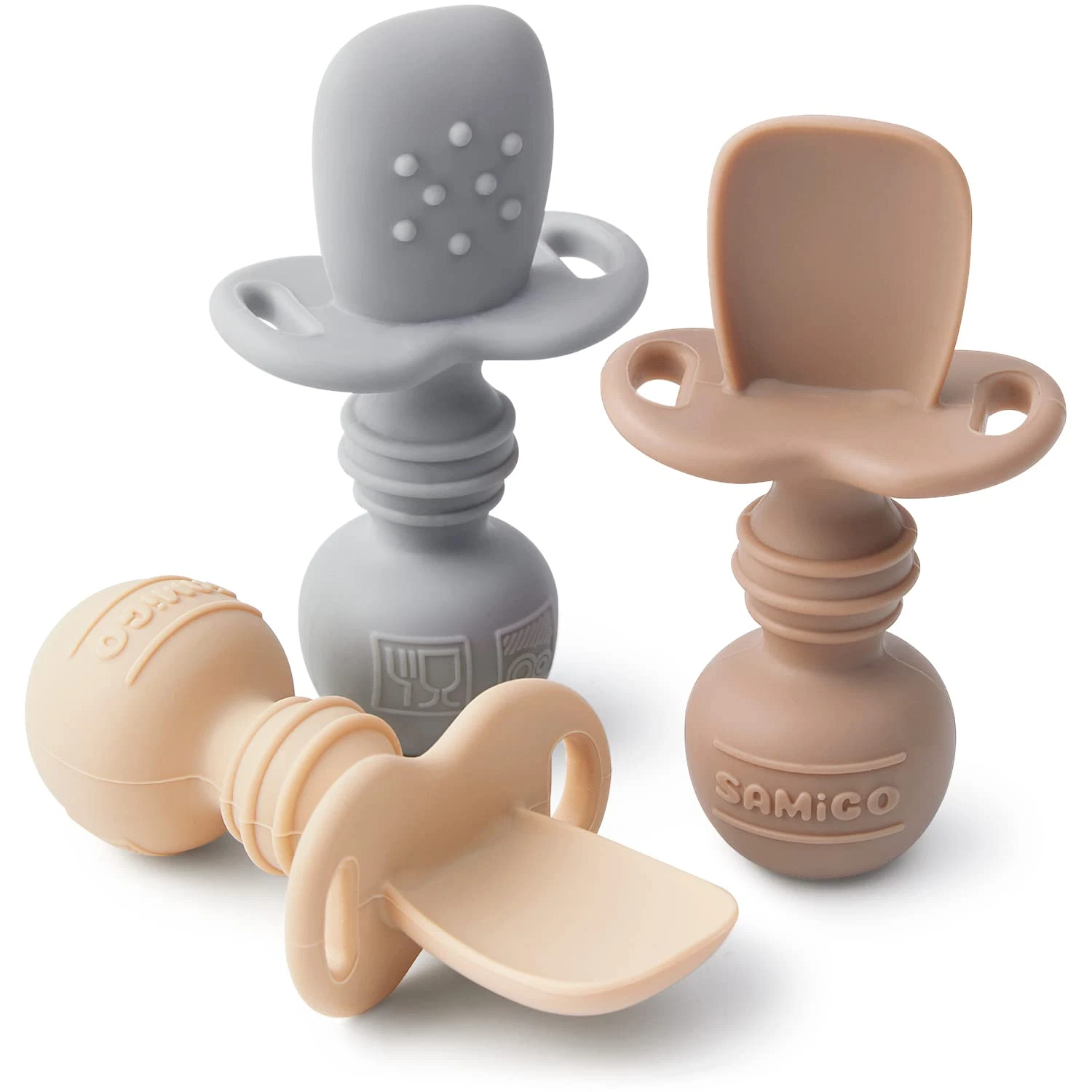 Cucharas De Silicona Para Bebes Autonomos Utensilios Para Bebes E Infantes 3 Pc
