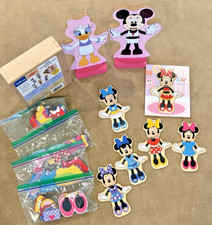Lot of TWO Melissa Doug Disney Wooden Dress Up Puzzles 1- Magnetic 1 Board