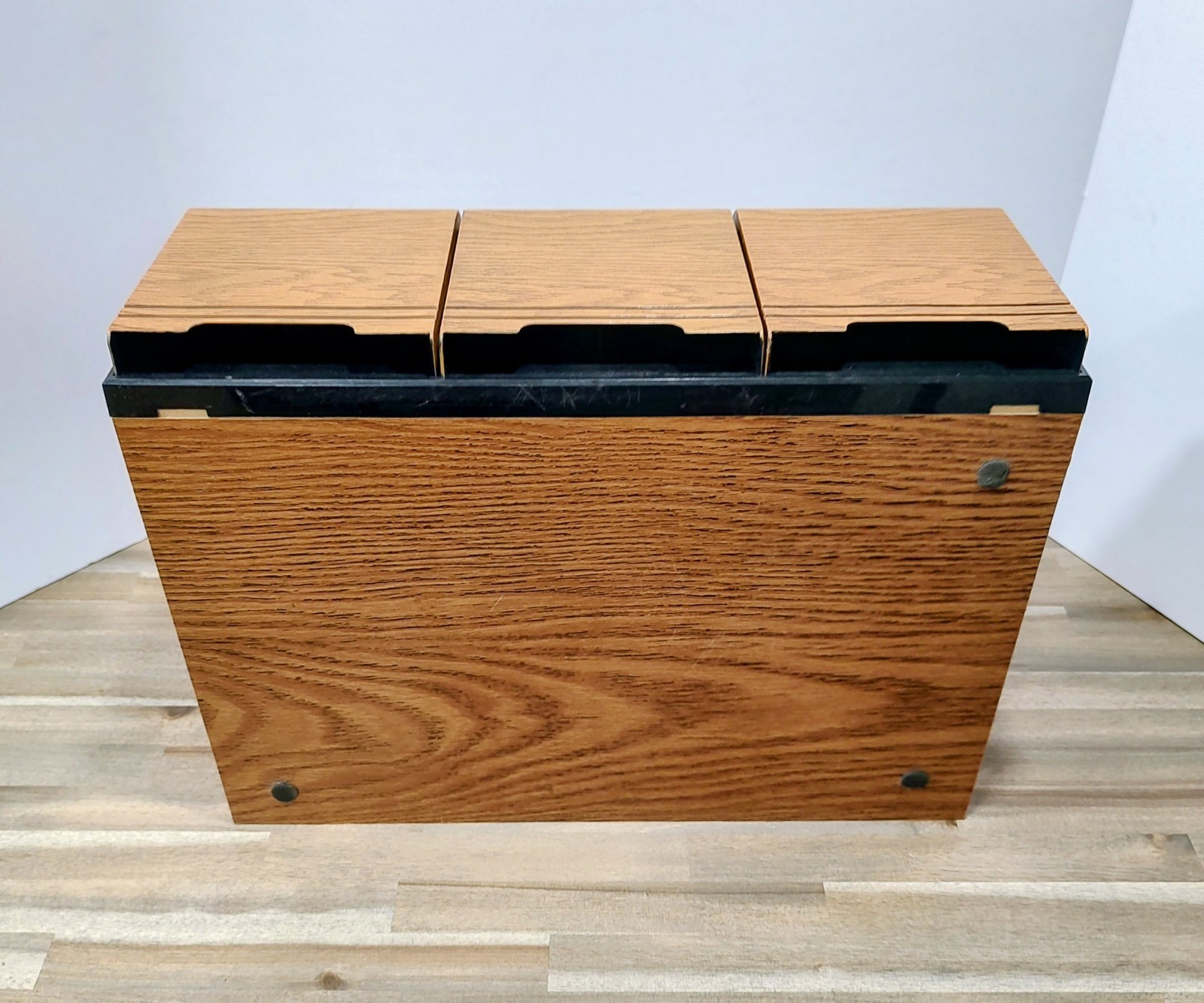 Vintage Faux Wood Grain 3Drawer  60 CD Storage Unit Cabinet Rack Holder Case