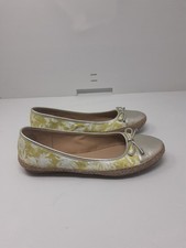 Easy Spirit Gizana Ballet Flats Shoes Green Floral Size 8 Comfort