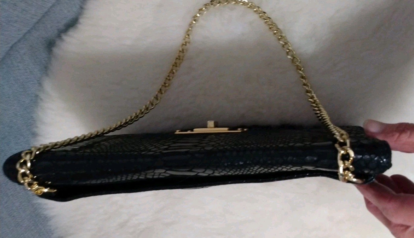 Michael Kors Glazed  Black Python Embossed Leathe… - image 10