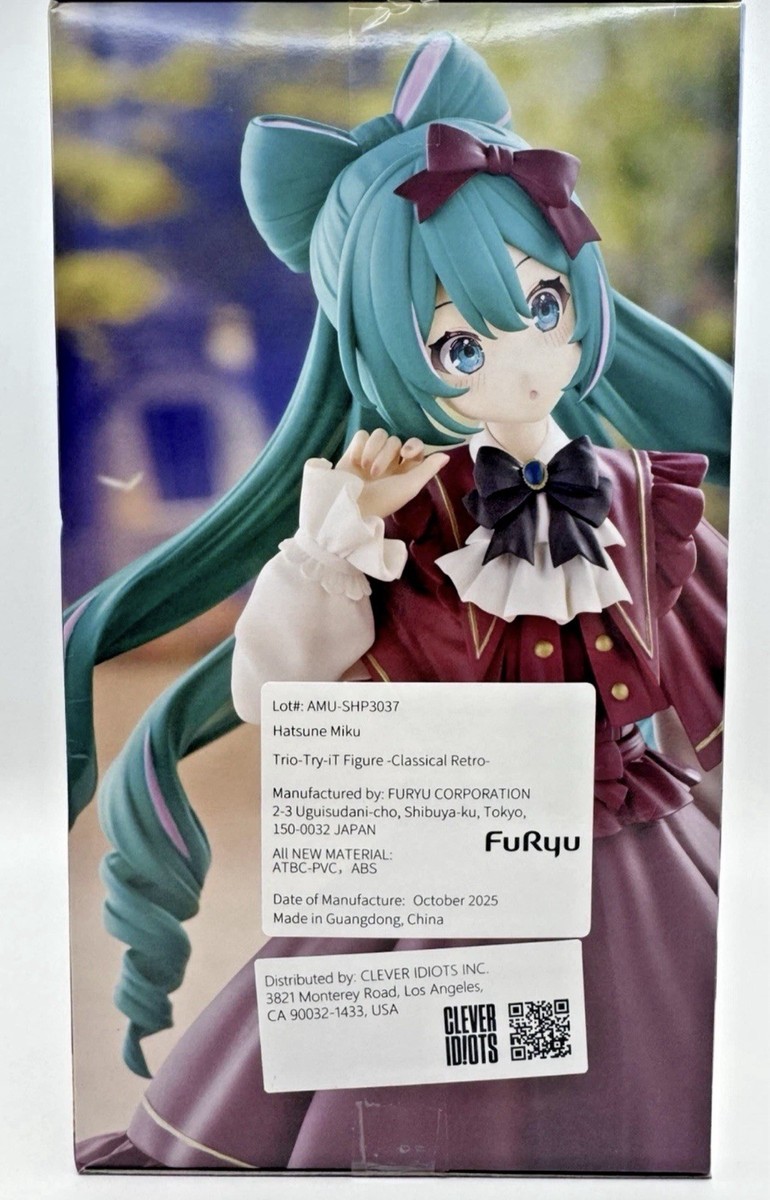 Figura Hatsune Miku Trio-Try-iT Classic Retro Ver. | Coleccionable De FuRyu Con Acabado Pintado A Mano