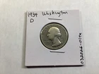 1934 D Washington 90% Silver Quarter Key Date from Denver Mint 032026 01tk
