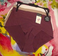 3 NEW PRIMA VALENTINA 77309 BWN/TAN NO PANTY LINES MF HI-CUT BRIEF PANTIES M