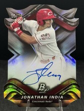 2019 Bowman Platinum Die Cut Autograph #PCA-JI Jonathan India Auto /25 Reds