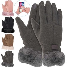 New Women Thick Fleece Lined Winter Snow Gloves Windproof Warm Thermal Insulated
