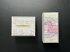 Hero Arts Word Patterns Friendly Greetings Rubber Stamp Sets New