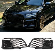 Fog Light Grille Cover For Audi Q5 S-line Sq5 2018-2020 Honeycomb Mesh Grill Fog Light Grille Cover For Audi Q5 S-line Sq5 2018-2020 Honeycomb Mesh Grill