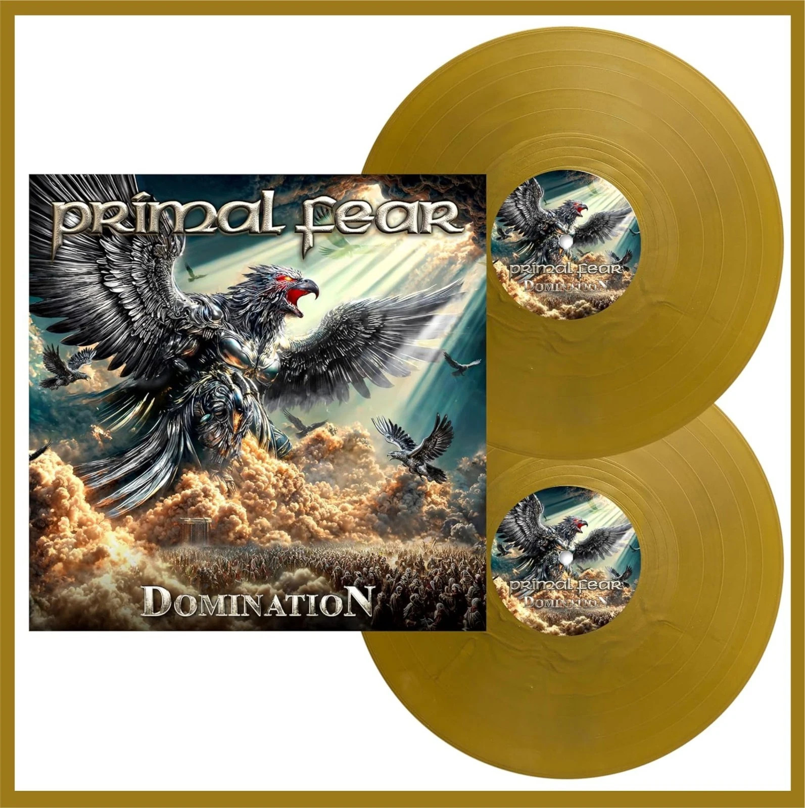 Primal Fear Domination LP NEU Gold Opaque Vinyl Metal Sinner E193