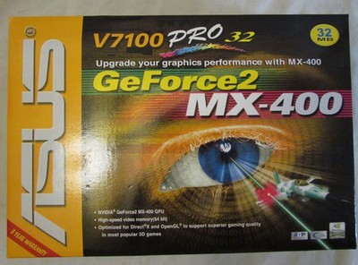 ASUS V7100 PRO 32 AGP VGA Card GeForce 2 MX400