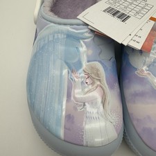 Disney Frozen II Elsa Anna Croc Classic Lined Clog Blue Kids Sz 2
