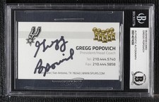 BAS Authenticated Gregg Popovich BGS Authentic Auto HOF 2aj