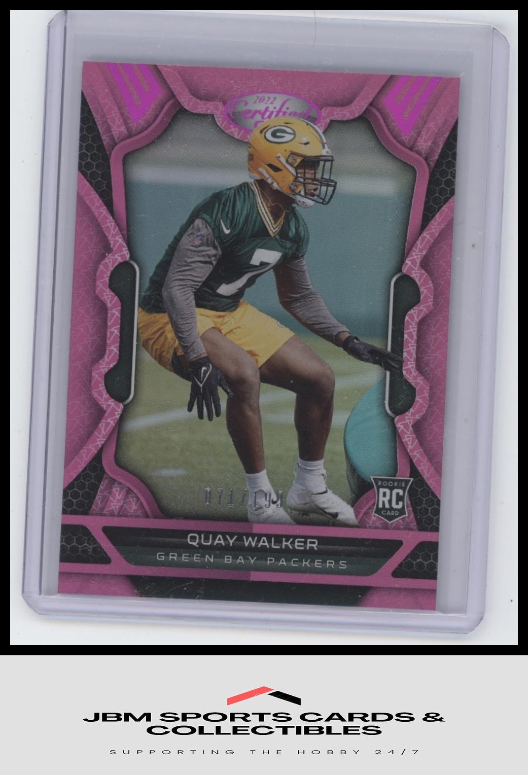 2022 Panini Certified #153 Quay Walker Mirror Pink RC #/199