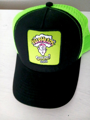 Warheads Sour Soda Green + Black Hat-Cap Adjustable 