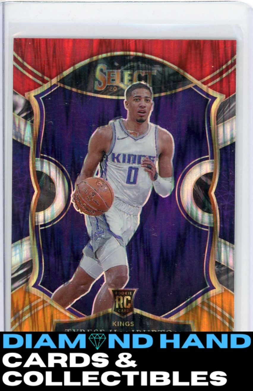 2020-21 Panini Select #72 Tyrese Haliburton Red White Orange Flash