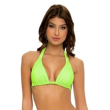 Luli Fama Luli Babe in Miami Triangle Halter Bikini Swimsuit Top Size Large