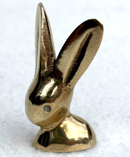 Messingfigur Hase Briefbeschwerer 41 g H 4,3 cm Bosse Hagenauer Ära Gluttöter