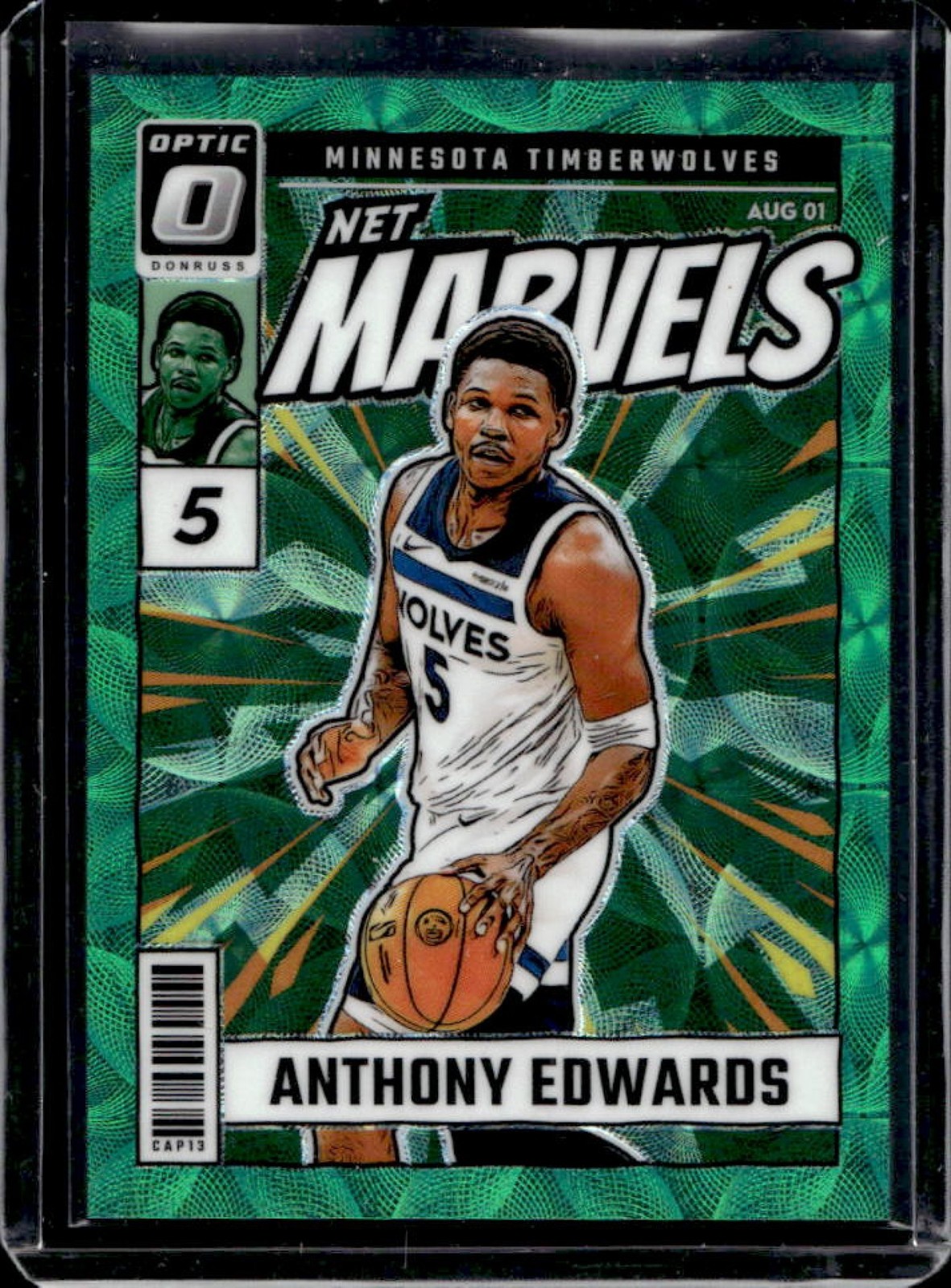 2024-25 Donruss Optic Anthony Edwards Net Marvels Green International #/25