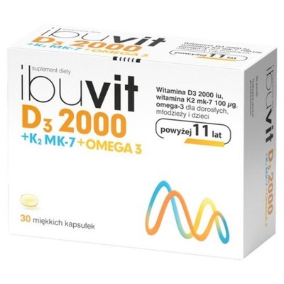 Ibuvit D3 2000 + K2 MK-7 Omega 3 | 30 Kapseln
