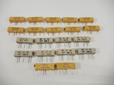 NOS LOT OF 20 ASSORTED 3-PIN TRIM-POT TRIMMER POTENTIOMETER