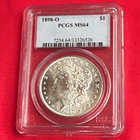 1898-O Morgan Silver Dollar $1 Coin .900 Fine PCGS MS64 Cert#13326526 — photo 1