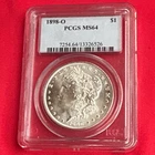 1898-O Morgan Silver Dollar $1 Coin .900 Fine PCGS MS64 Cert#13326526