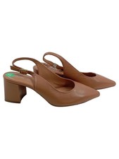 Geox Passionate Comfort slingback décolleté donna pelle marrone taglia 37 ufficio eleganti